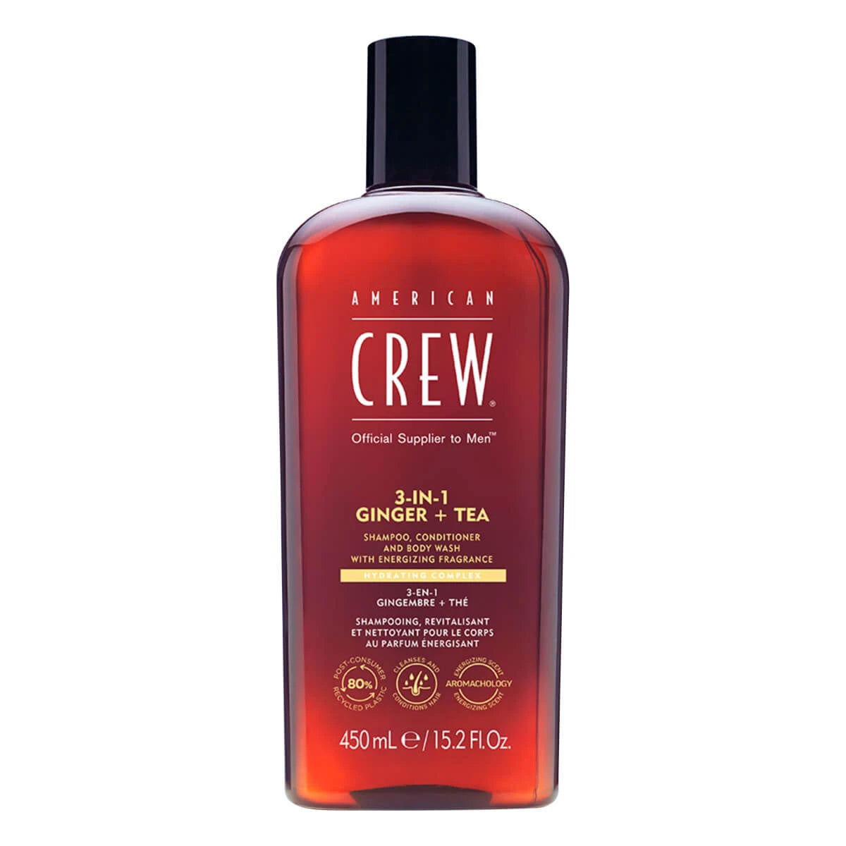 3-in-1 Ingwer + Tee Haar- und Körpershampoo, 450 ml.