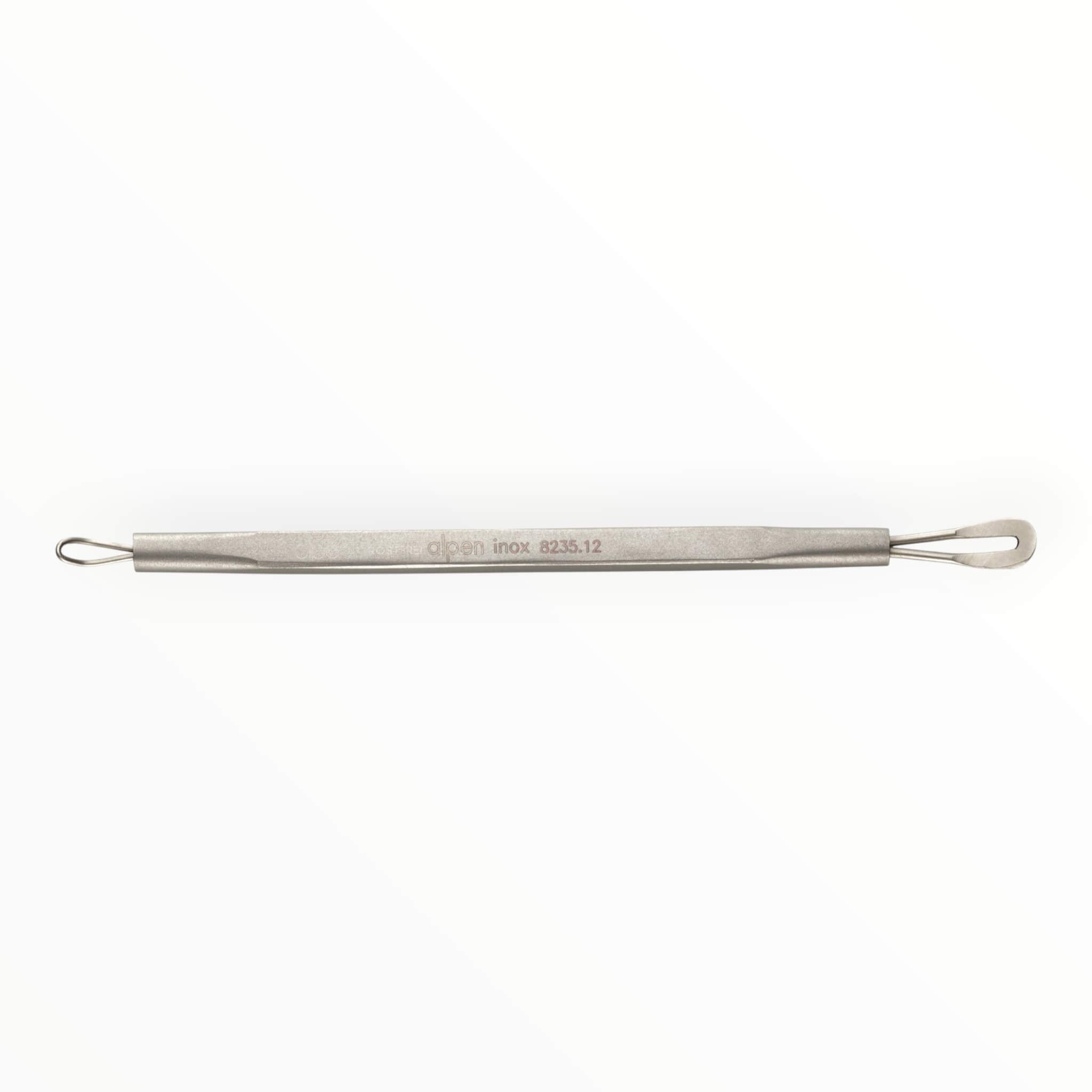 Mitesserentferner - doppelt, Edelstahl, 12 cm.