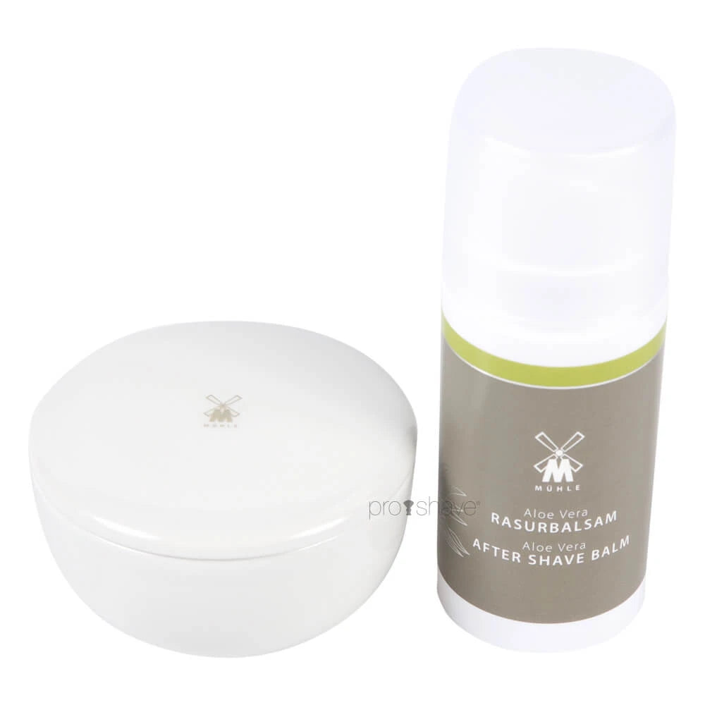 Aloe Vera Set, Rasierseife und Aftershave Balsam