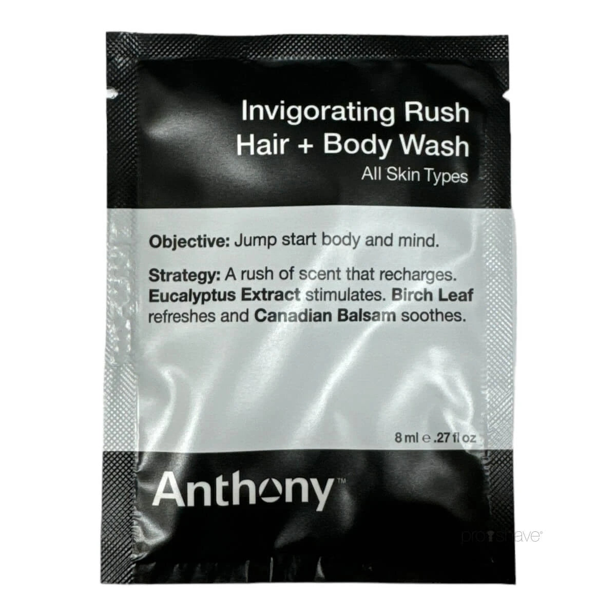 Invigorating Rush Hair & Body Wash, Probe, 8 ml.