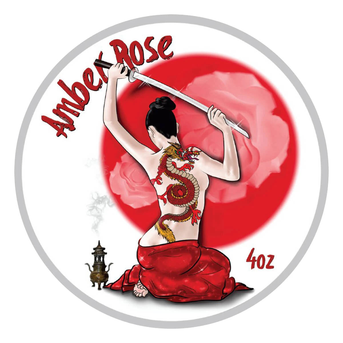 Rasierseife, Amber Rose, 118 ml.