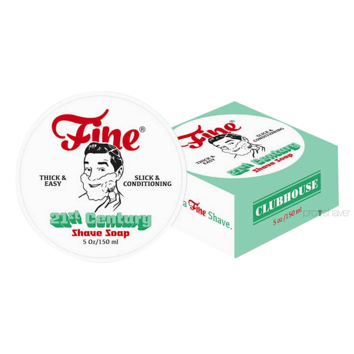 Clubhouse Rasierseife in Schale, 150 ml.