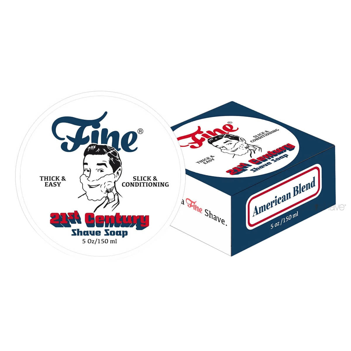 American Blend Rasierseife in der Schale, 150 ml.