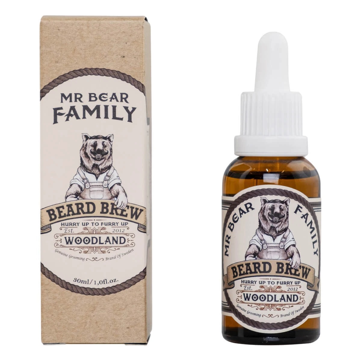 Bartöl, Bartbräuöl, Woodland, 30 ml.