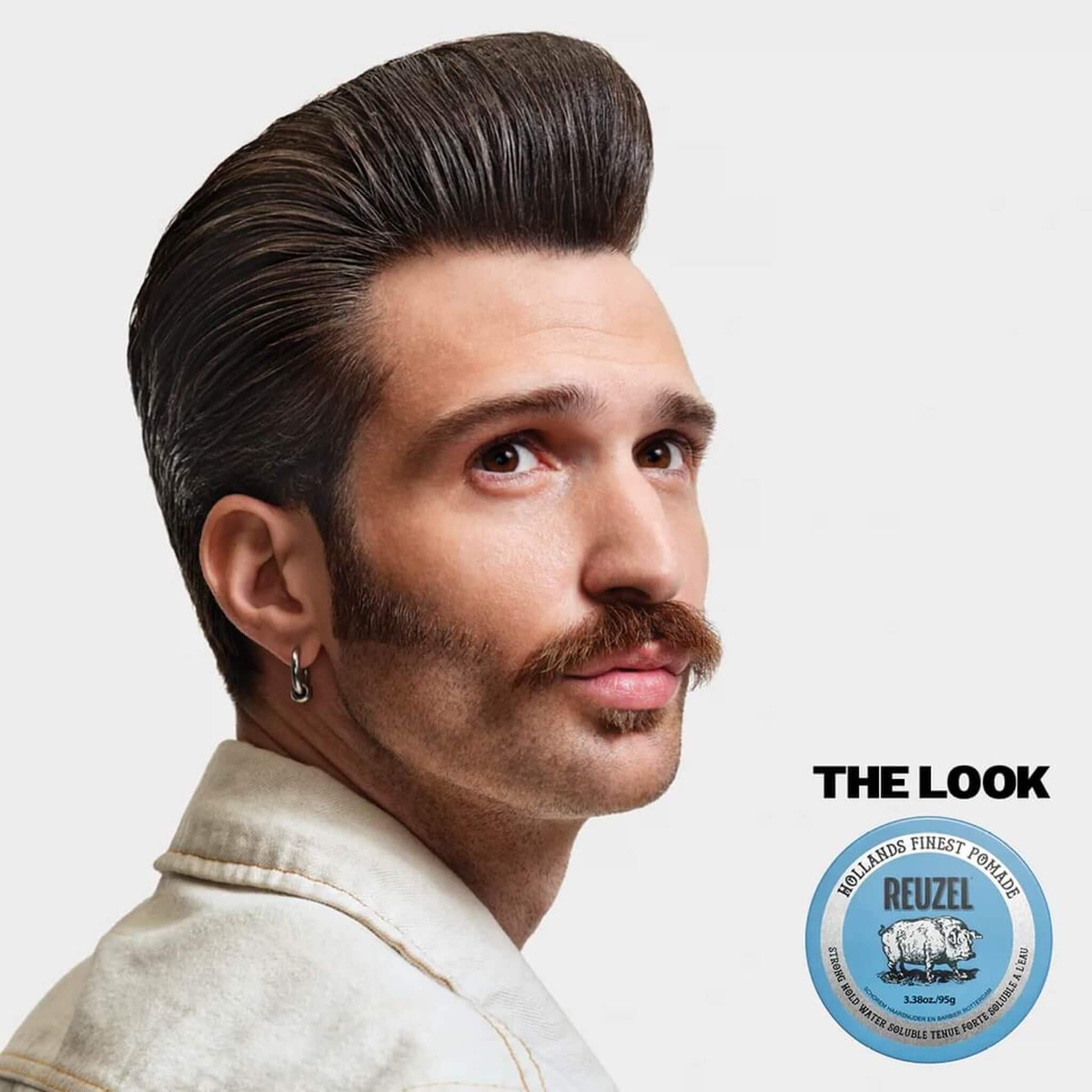 Blaue wasserlösliche Pomade - Starker Halt, 95 g.