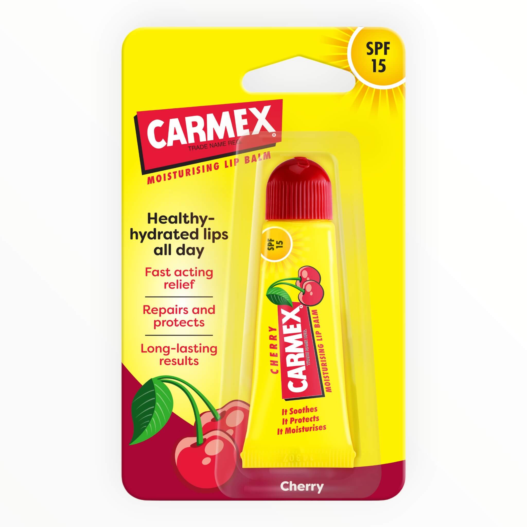 Læbepomade, Cherry Tube, SPF 15, 10 g.