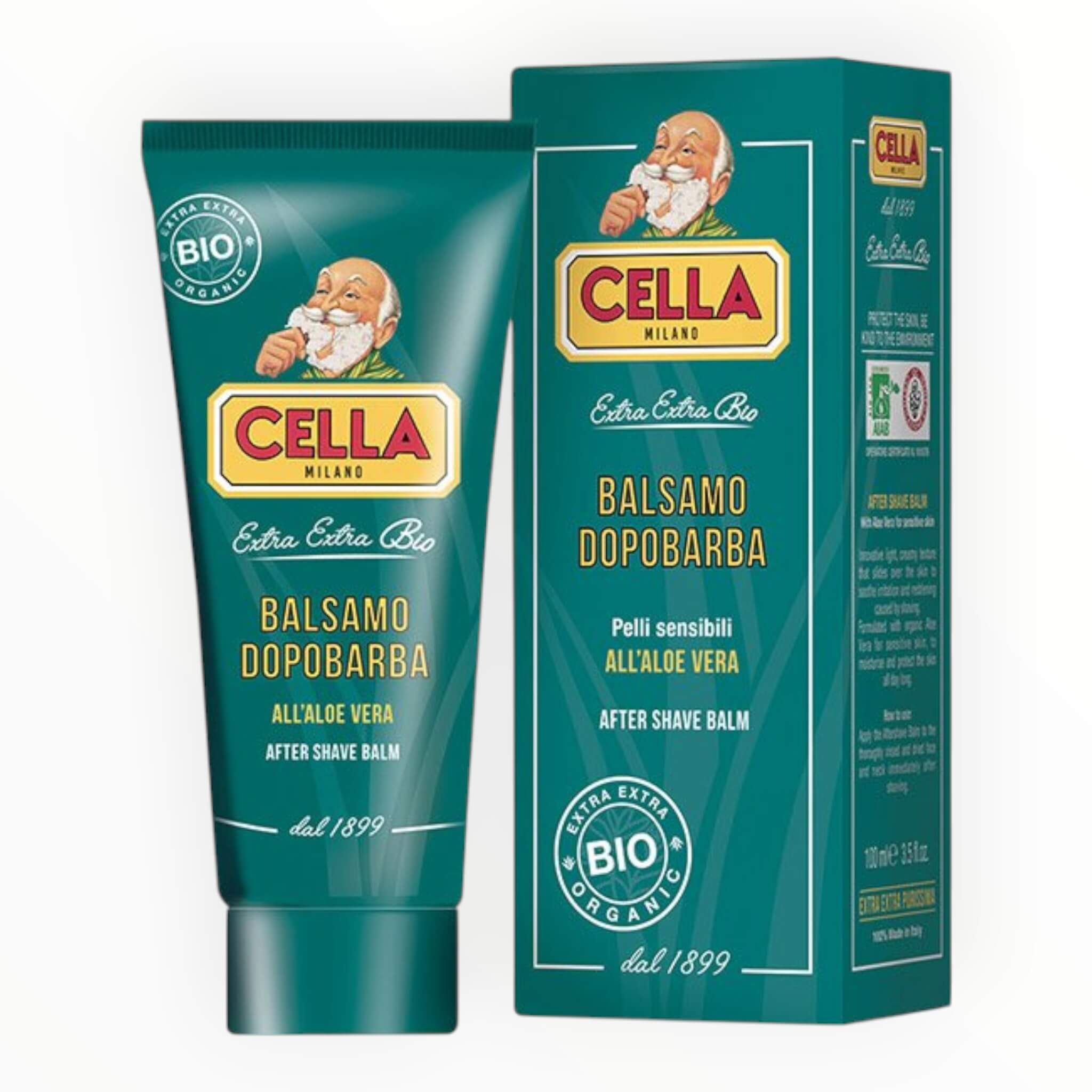 Bio Aftershave Balsam, alkoholfrei, Aloe Vera, 100 ml.