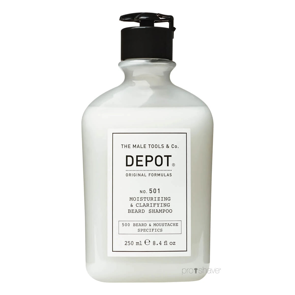 Feuchtigkeitsspendendes & klärendes Bart Shampoo, Nr. 501, 250 ml.