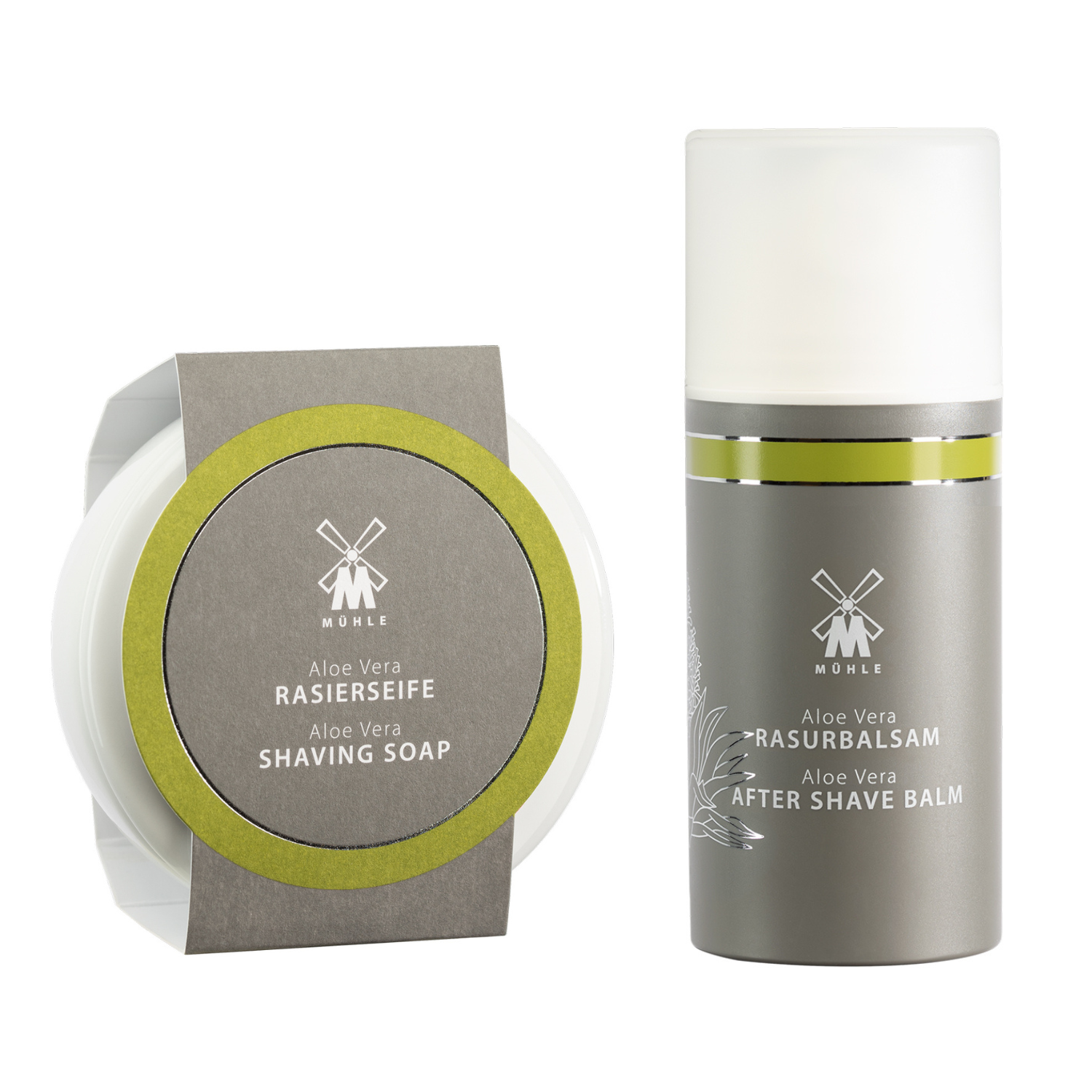 Aloe Vera Set, Rasierseife und Aftershave Balsam