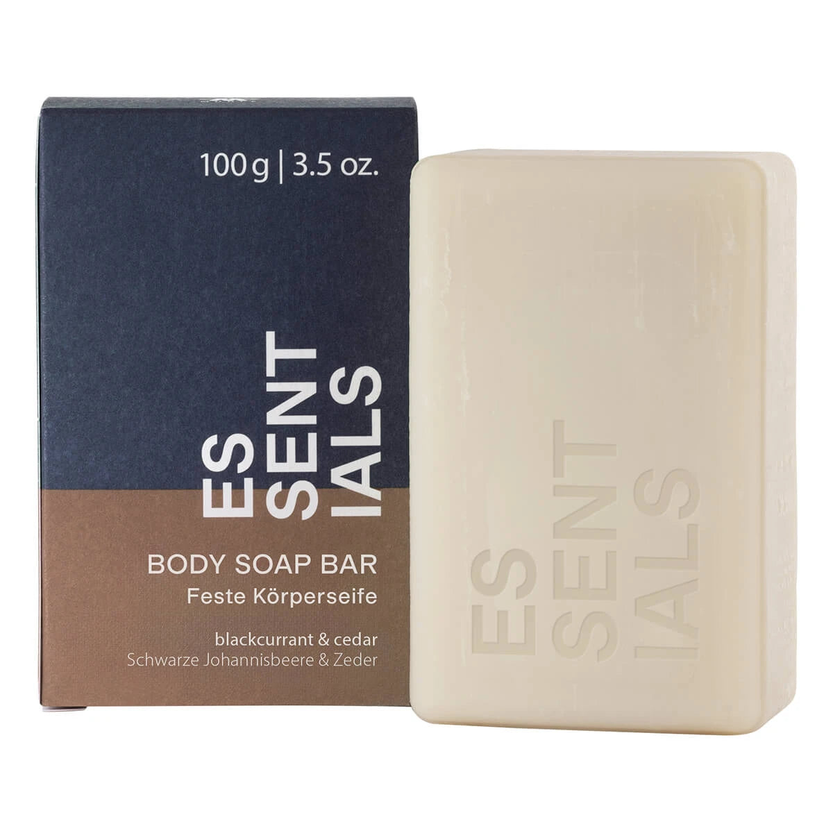 Body Bar Soap, Schwarze Johannisbeere & Zeder, Essentials, 100 gr.