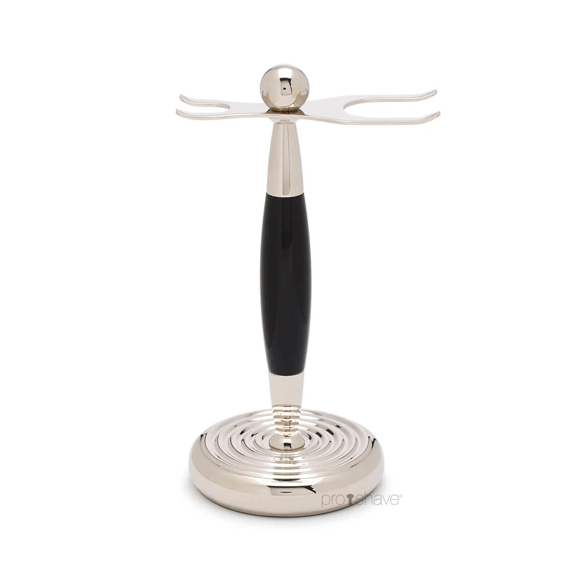 Rasierset mit Fusion-Rasierer, Dachsbürste und Halter, edwardianisch, Ebenholzimitat