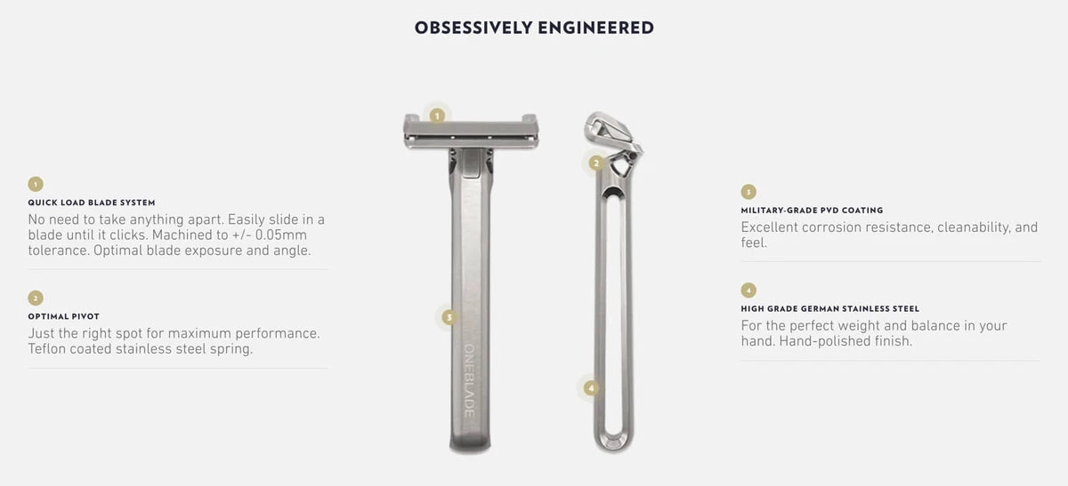 Genesis DE-Rasierhobel, Silber, einseitig