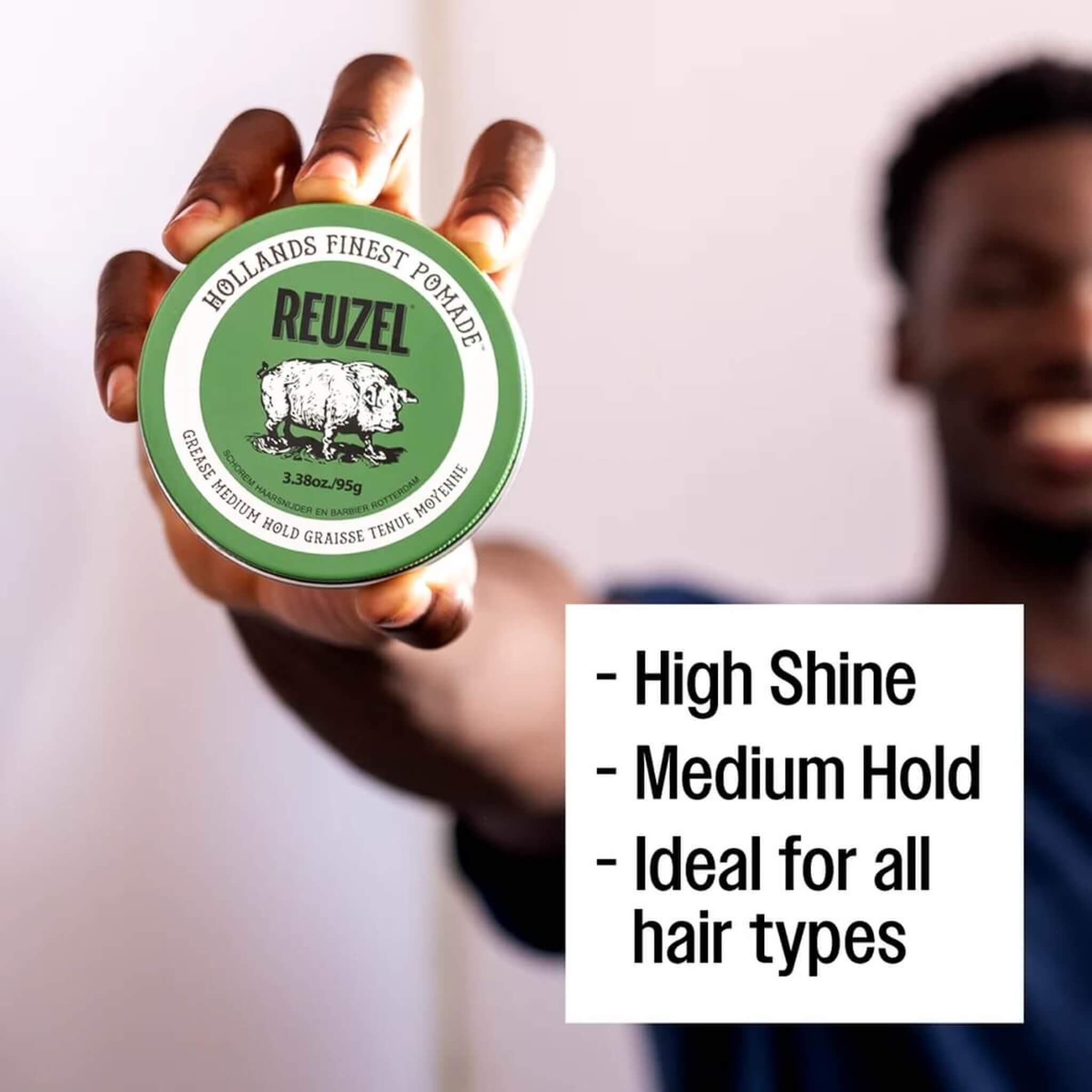 Green Grease Pomade - Mittlerer Halt, 95 g.