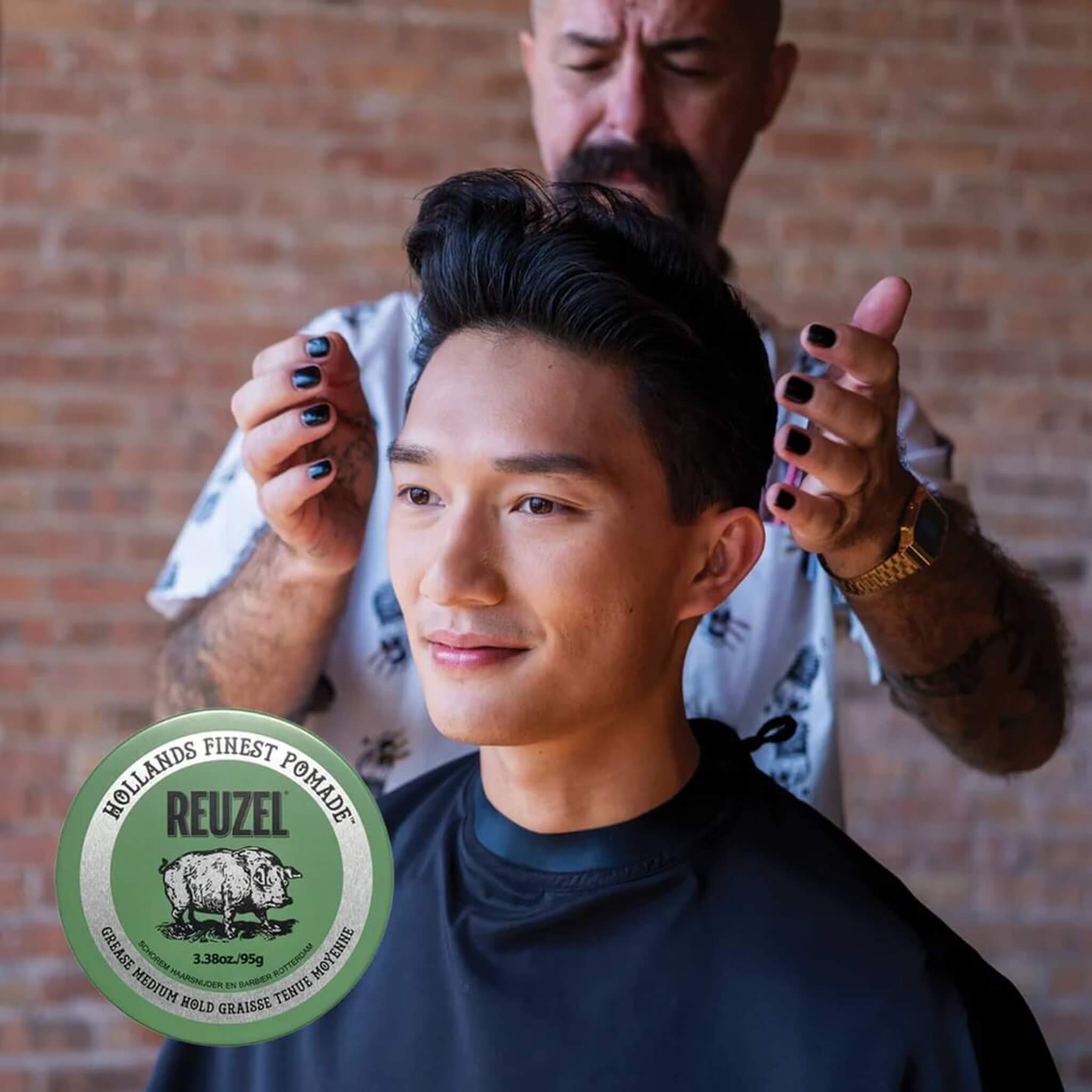 Green Grease Pomade - Mittlerer Halt, 95 g.