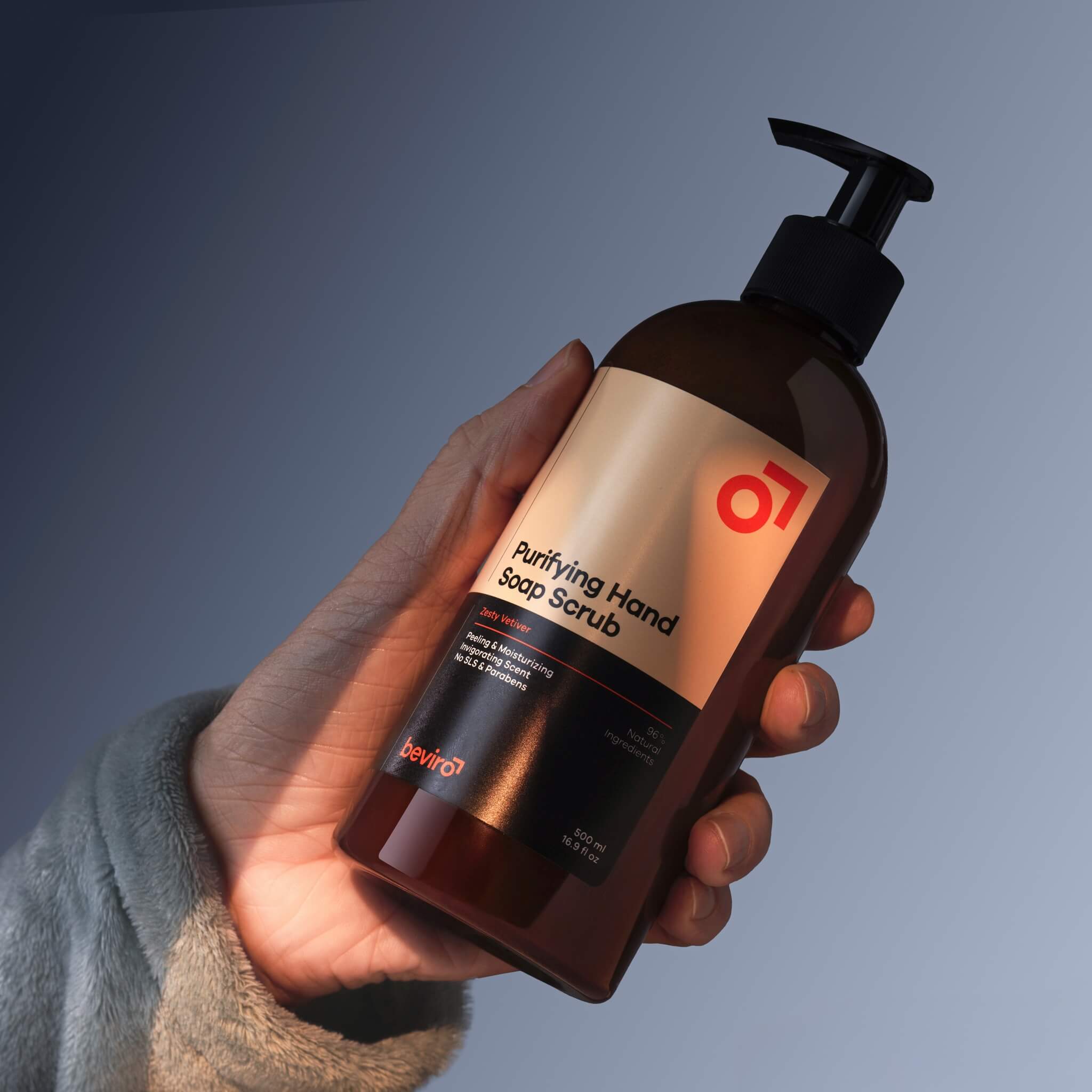 Reinigende Handseife Scrub, Vetiver, 500 ml.