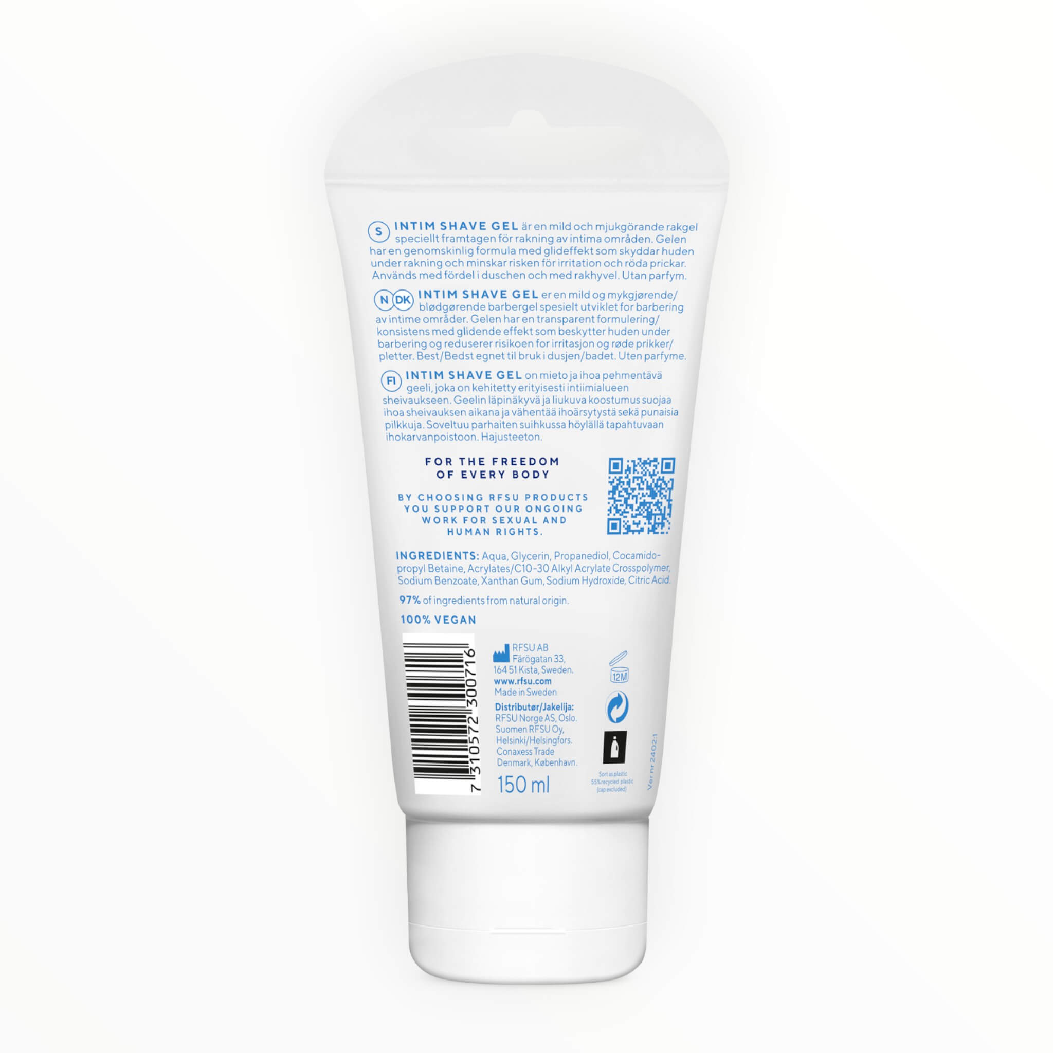 Intim-Rasiergel, 150 ml.