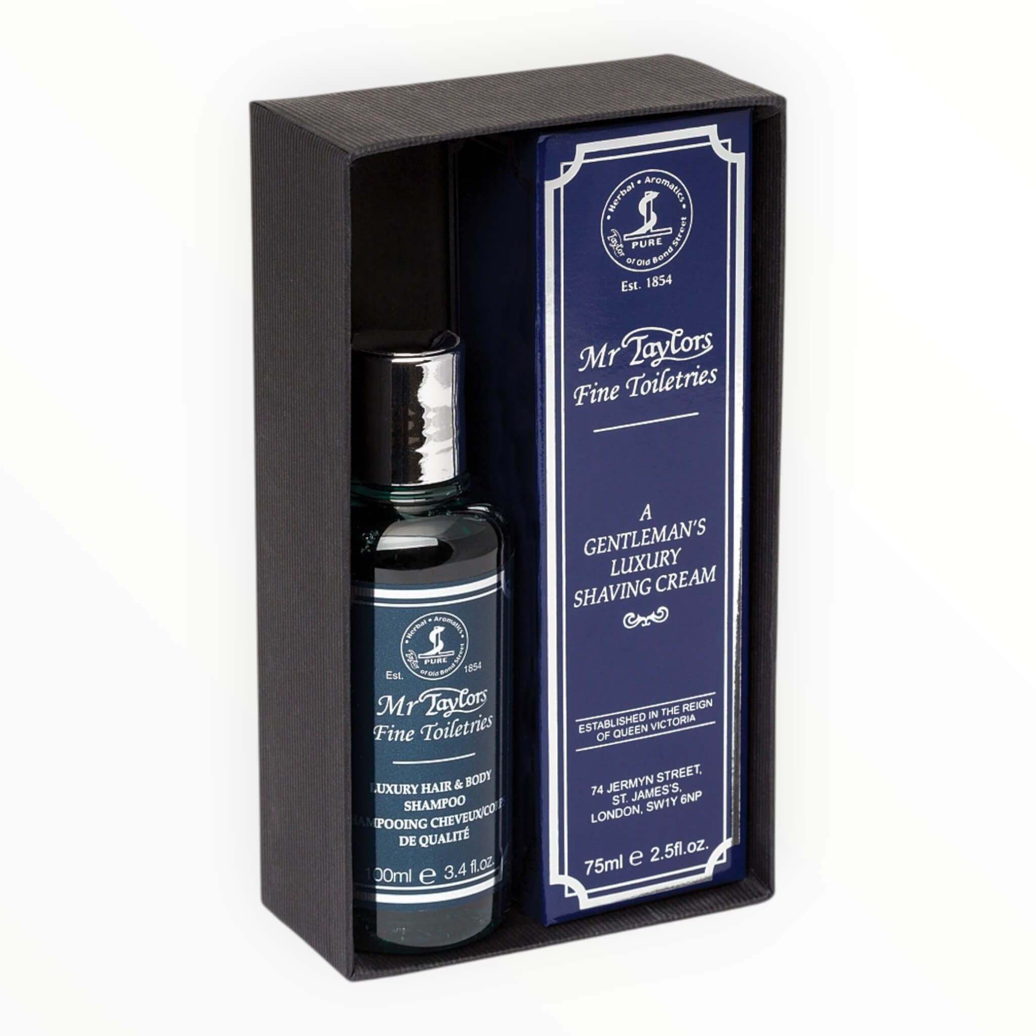 Geschenkset mit Rasiercreme und Haar- und Körpershampoo, Mr. Taylor