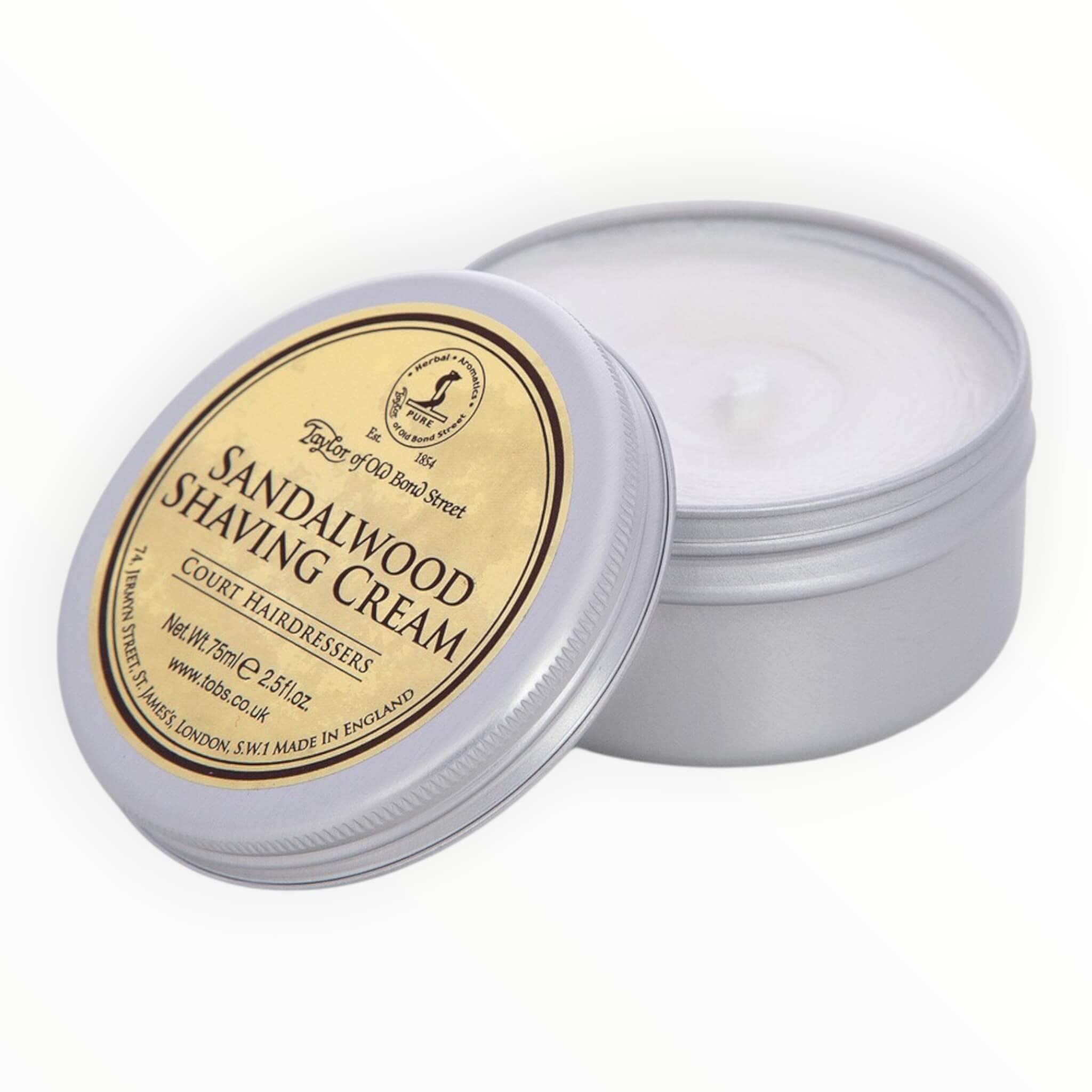 Rasiercreme, Sandelholz, 75 ml.
