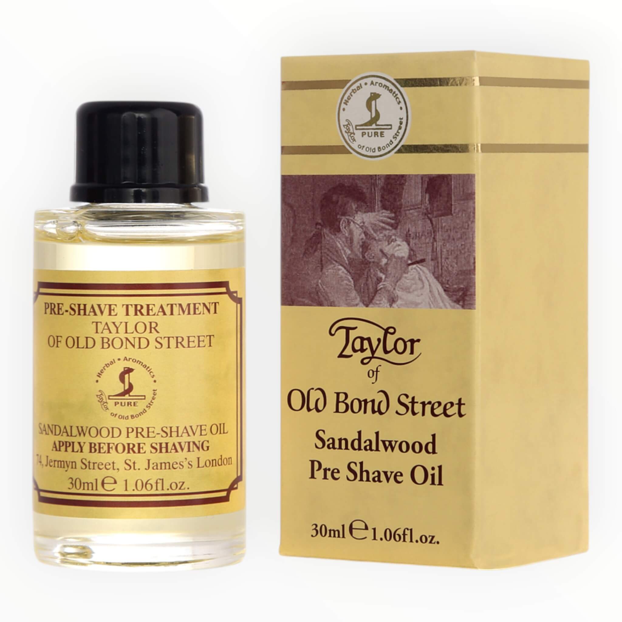 Pre-Shave Öl, Sandelholz, 30 ml.
