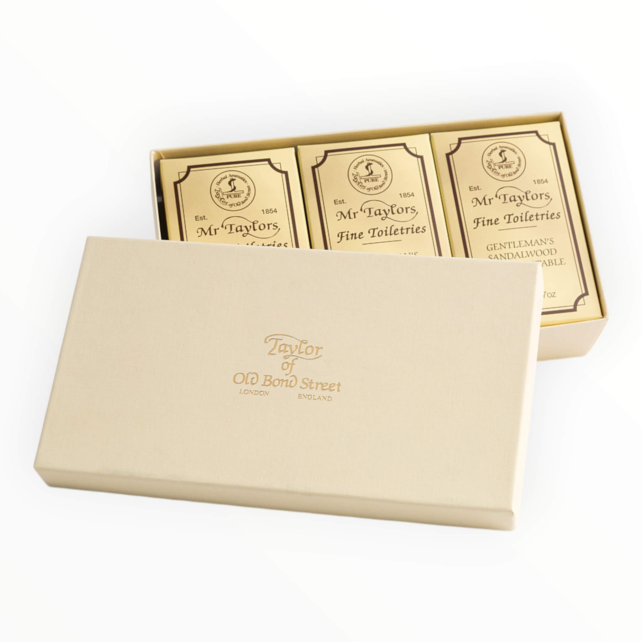 Geschenkset mit Badeseifen, Sandelholz, 3 Stück.