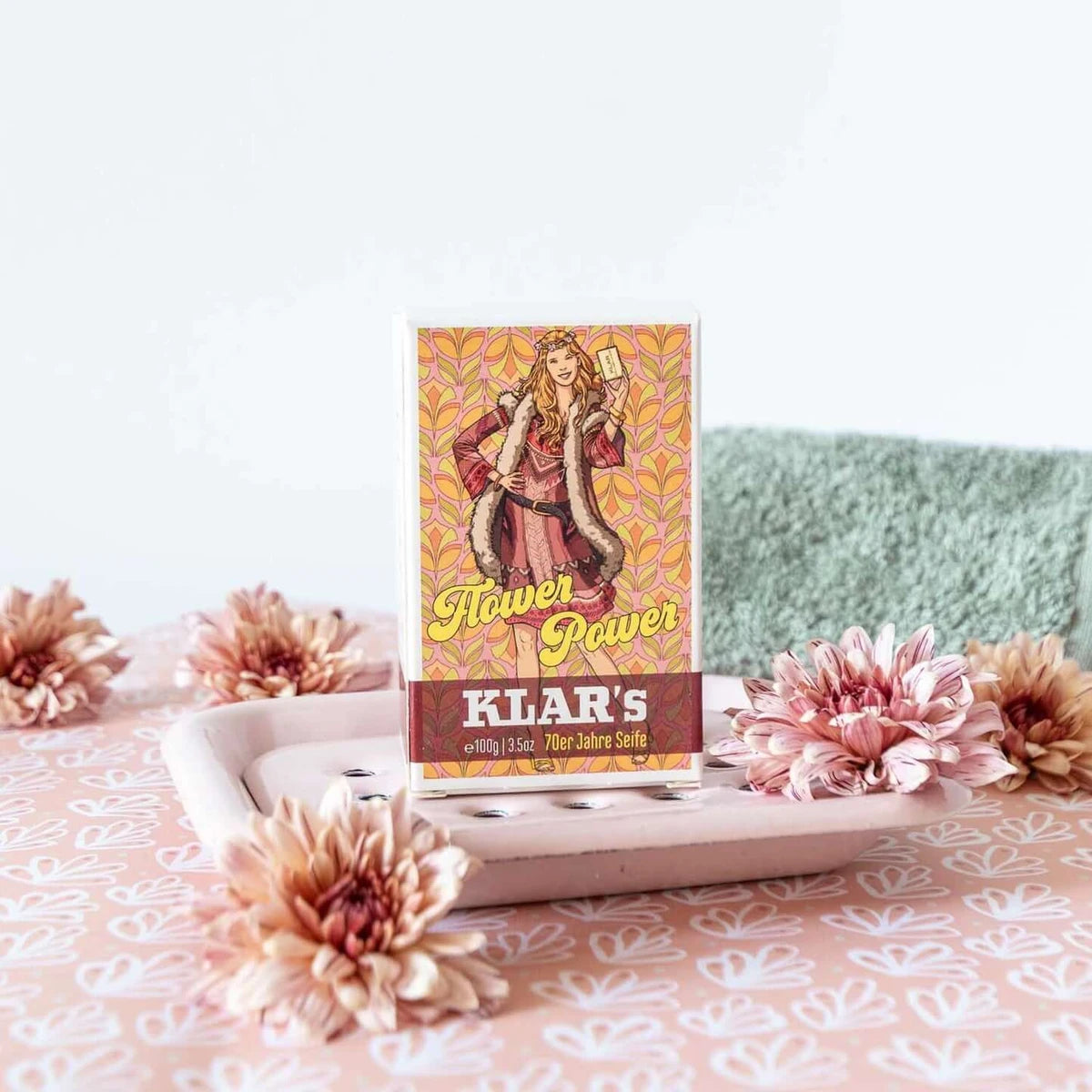 Seife, 70er Jahre Retro, Flower Power, 100 gr.