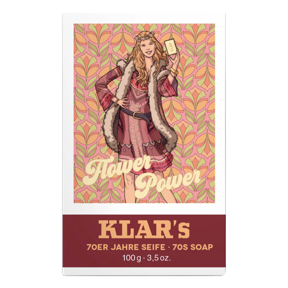 Seife, 70er Jahre Retro, Flower Power, 100 gr.