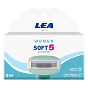Soft 5 Sensitive, 2er-Pack extra Rasierklingen (5 Klingen), Damen
