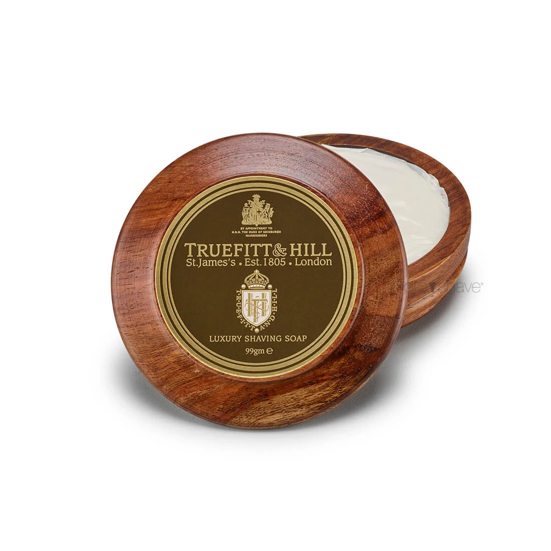 Rasierseife in Holzschale, Luxury, 99 gr.