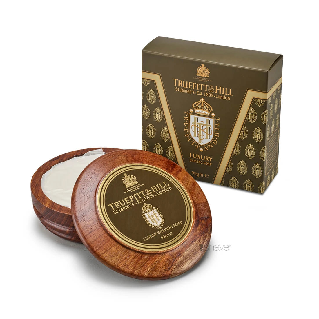 Rasierseife in Holzschale, Luxury, 99 gr.