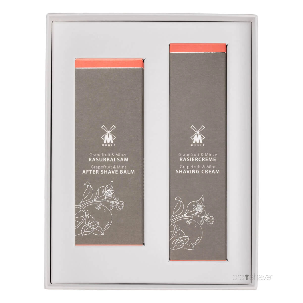 Geschenksets mit Rasiercreme und Aftershave-Balsam, Grapefruit & Minze