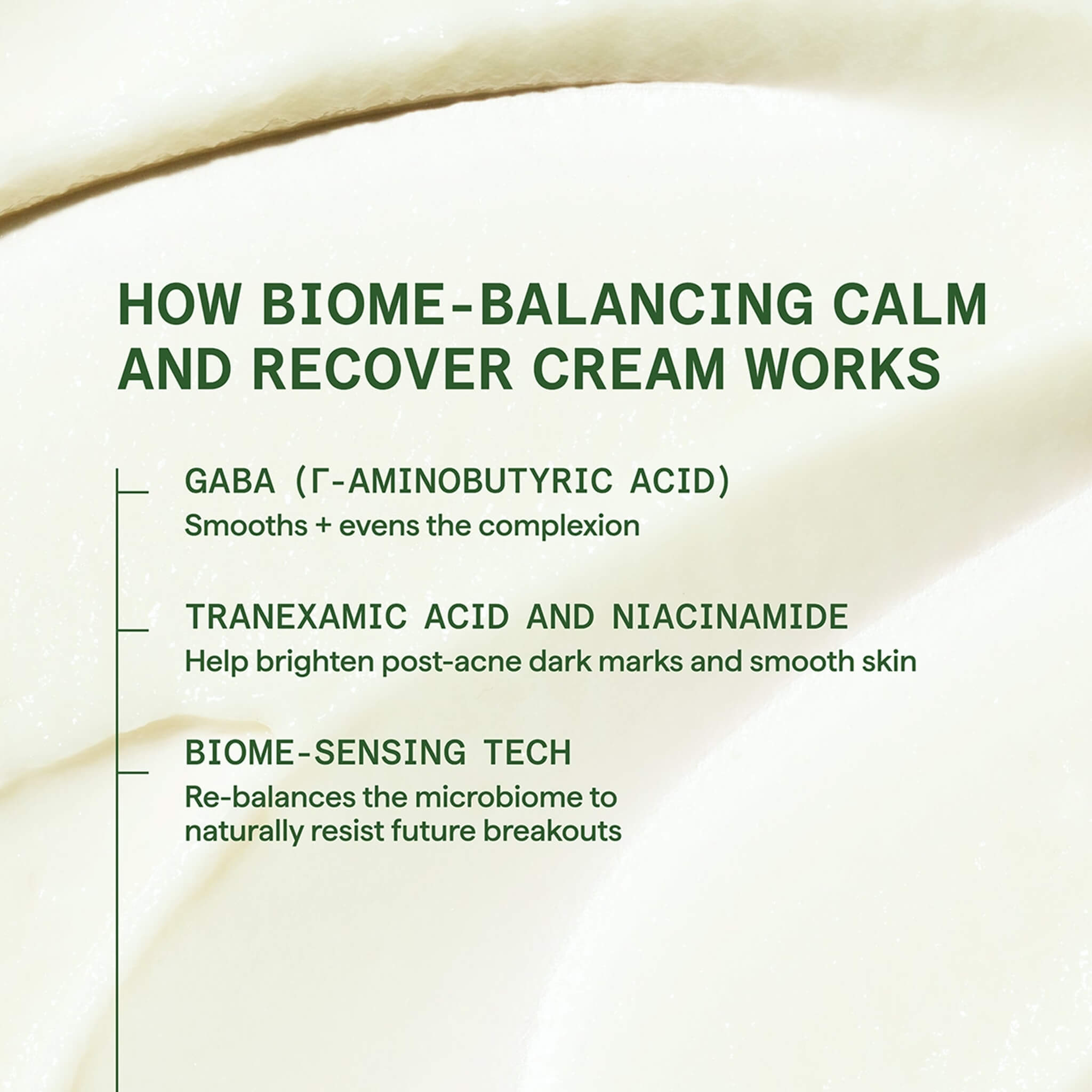 Biome-Balancing Calm + Recover Cream, gegen Hautunreinheiten, 50 ml.