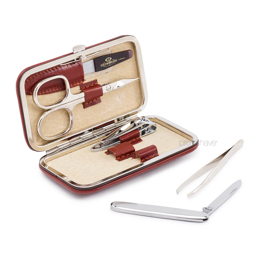 Maniküreset Medium, 5 Teile, Braun