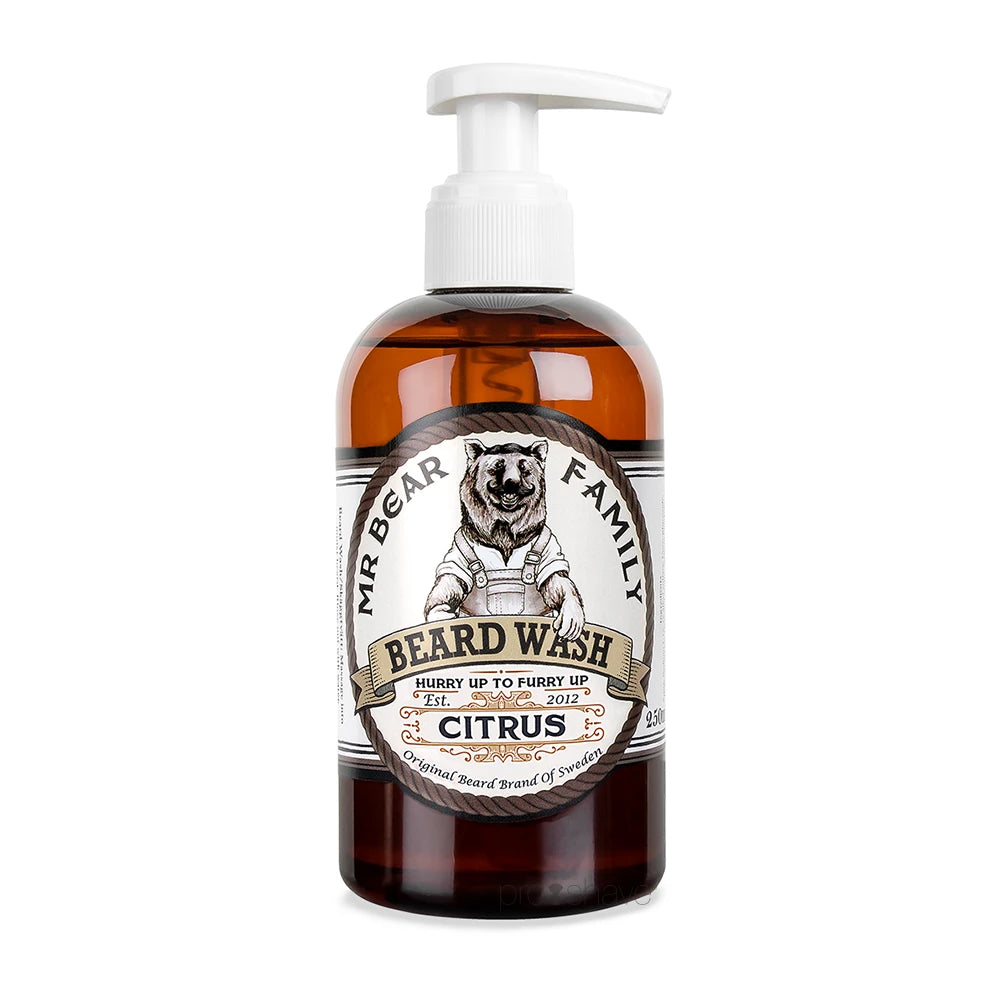Bartshampoo, Bartwaschmittel, Zitrusfrüchte, 250 ml.