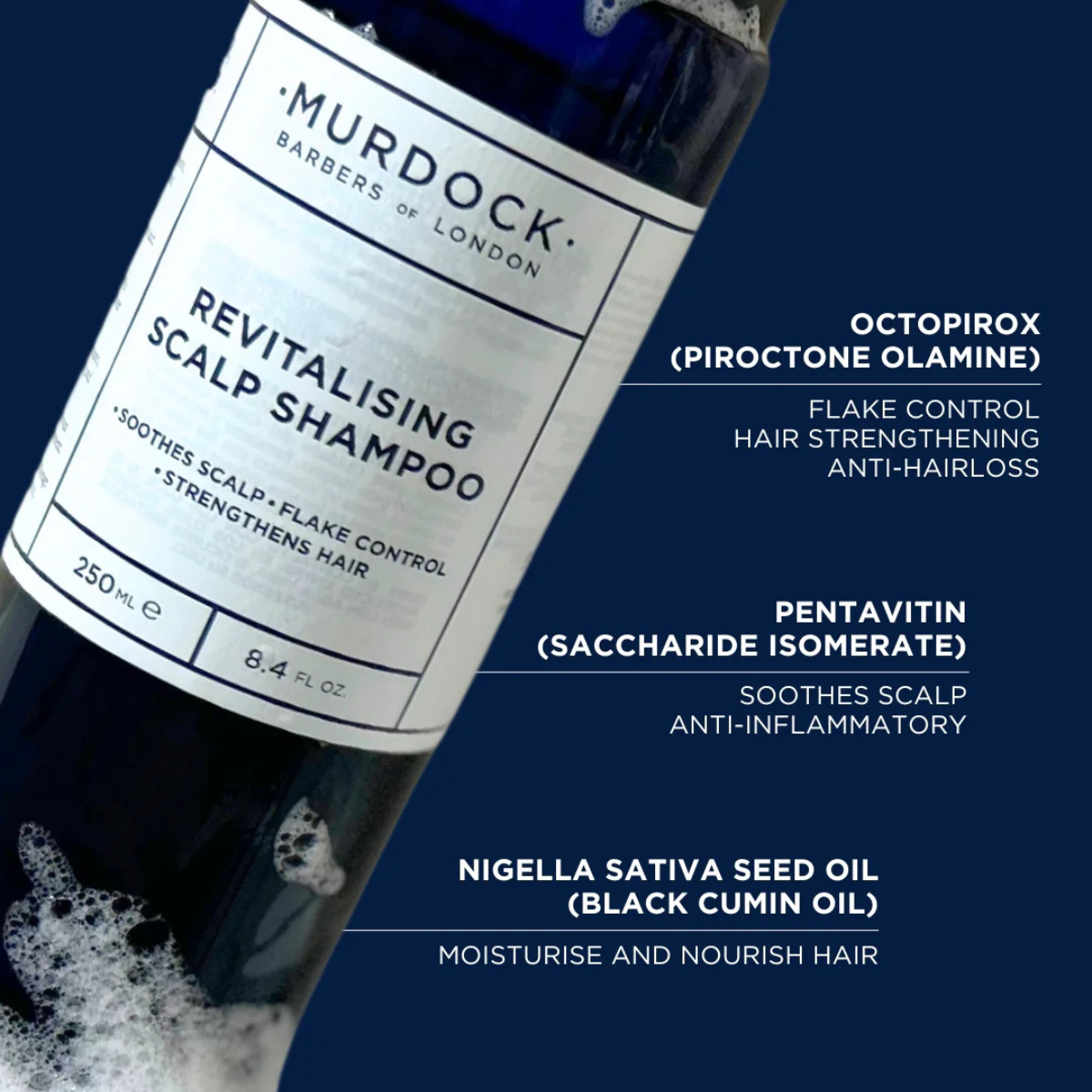 Revitalisierendes Shampoo zur Kopfhautpflege, 250 ml.