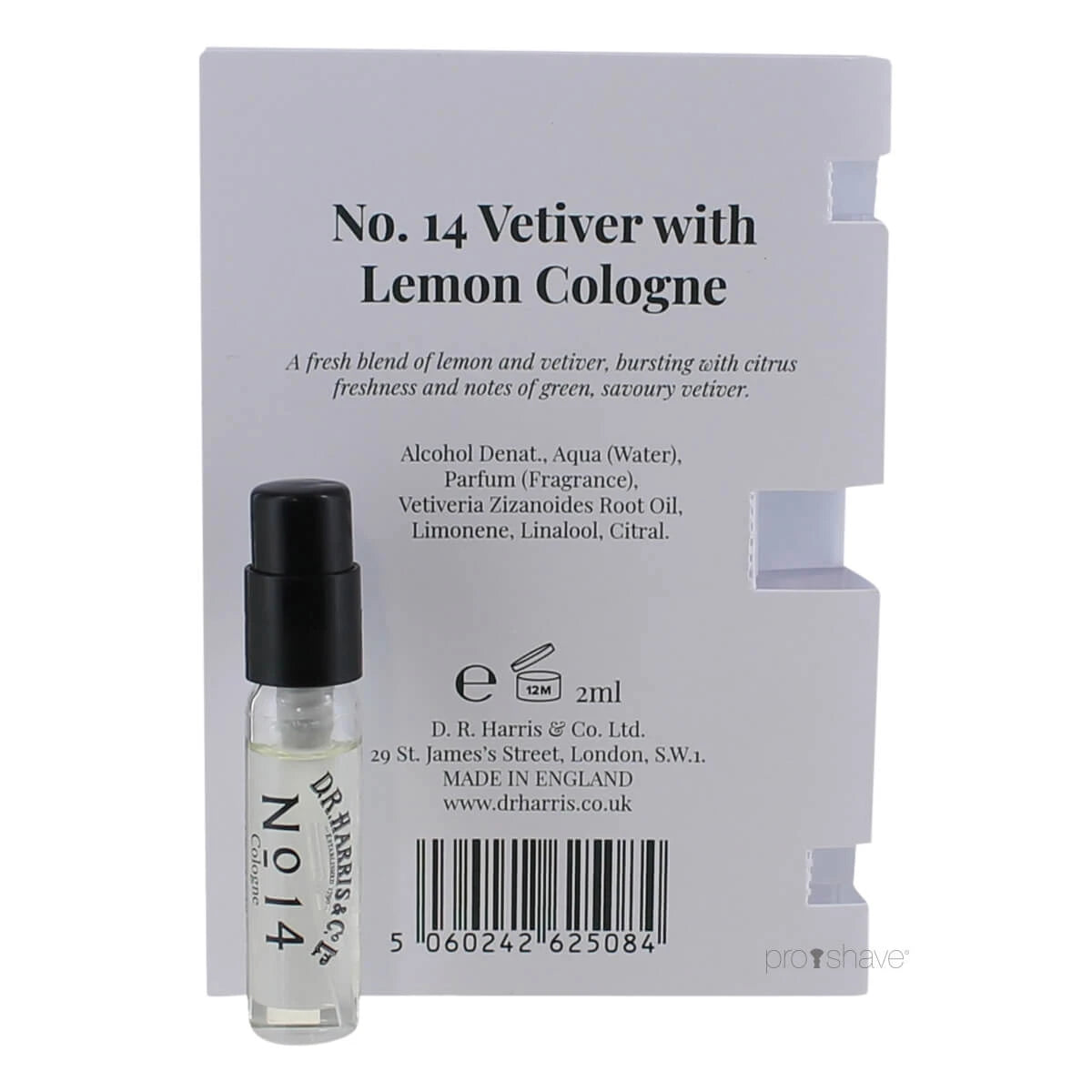 Nr. 14 Vetiver mit Zitrone Köln, PROBE, 2 ml.
