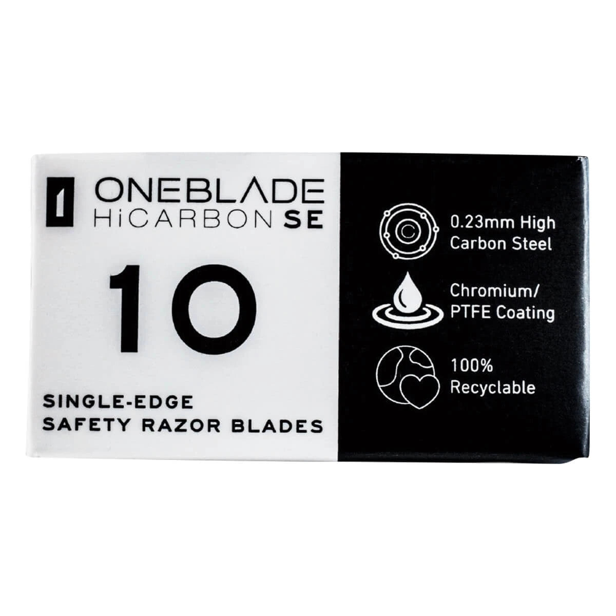HiCarbon SE Single Edge Rasierklingen, 10 Stück.