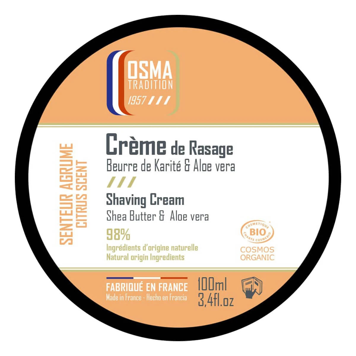 Rasiercreme, Citrus, 100 ml.