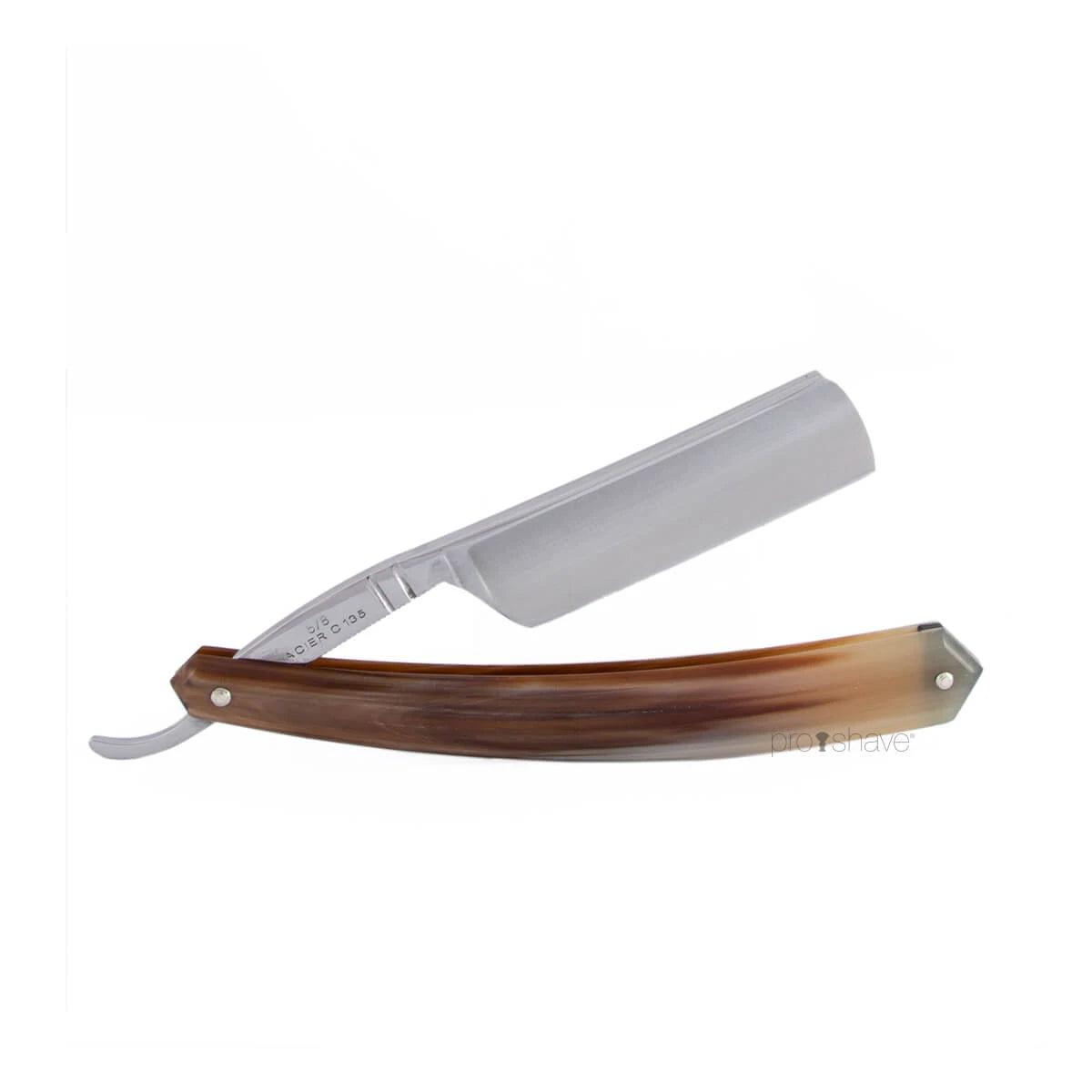 Rasiermesser, 6/8 Rundnase, Horn