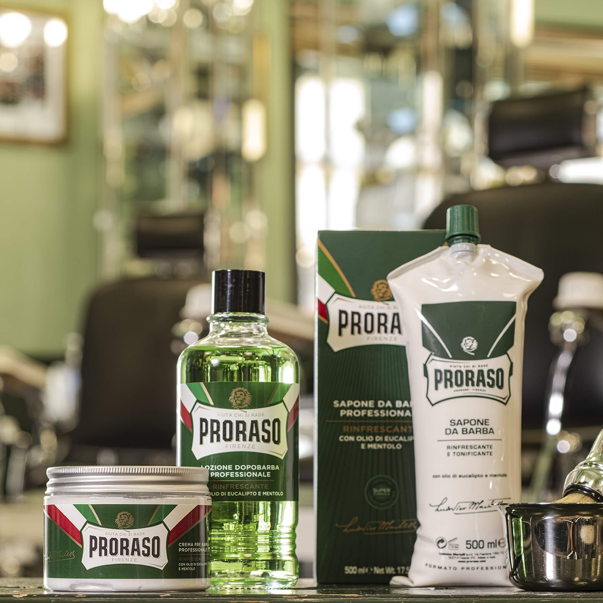 Rasiercreme - Refresh, Eukalyptus & Menthol, 500 ml (Salon)