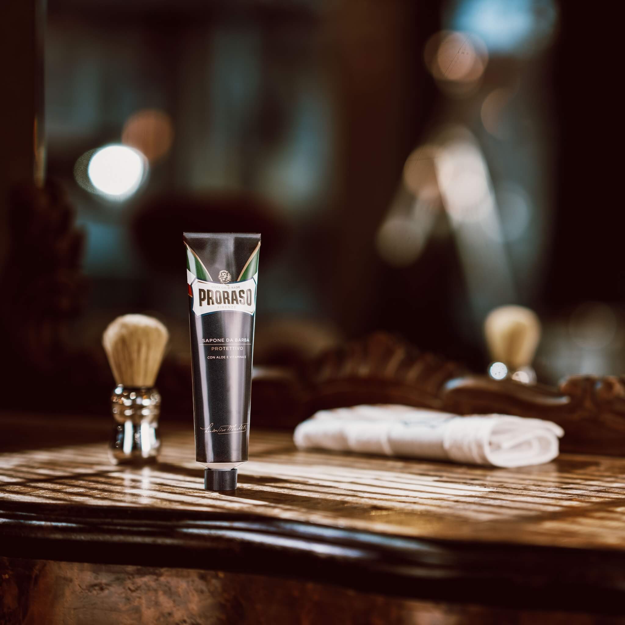 Rasiercreme - Protect, Aloe & Vitamin E, 150 ml.