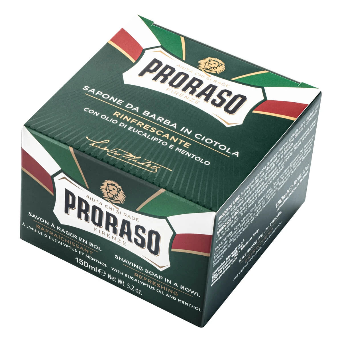 Rasierseife in der Schale - Refresh, Eukalyptus & Menthol, 150 ml.