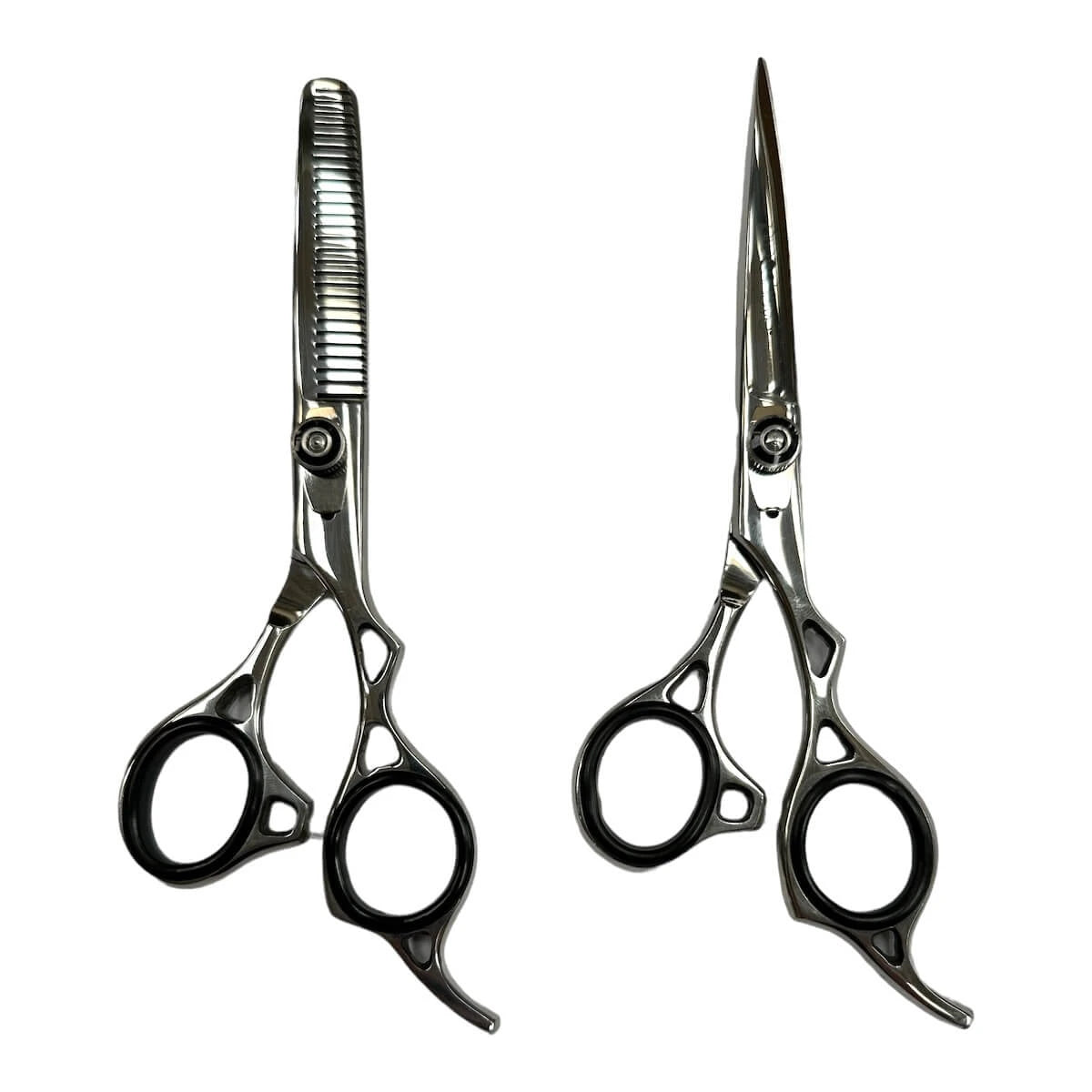 Friseurschere, Sets von Friseurscheren und Ausdünnungsscheren, Chrom