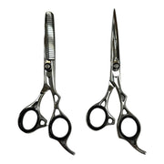 Friseurschere, Sets von Friseurscheren und Ausdünnungsscheren, Chrom