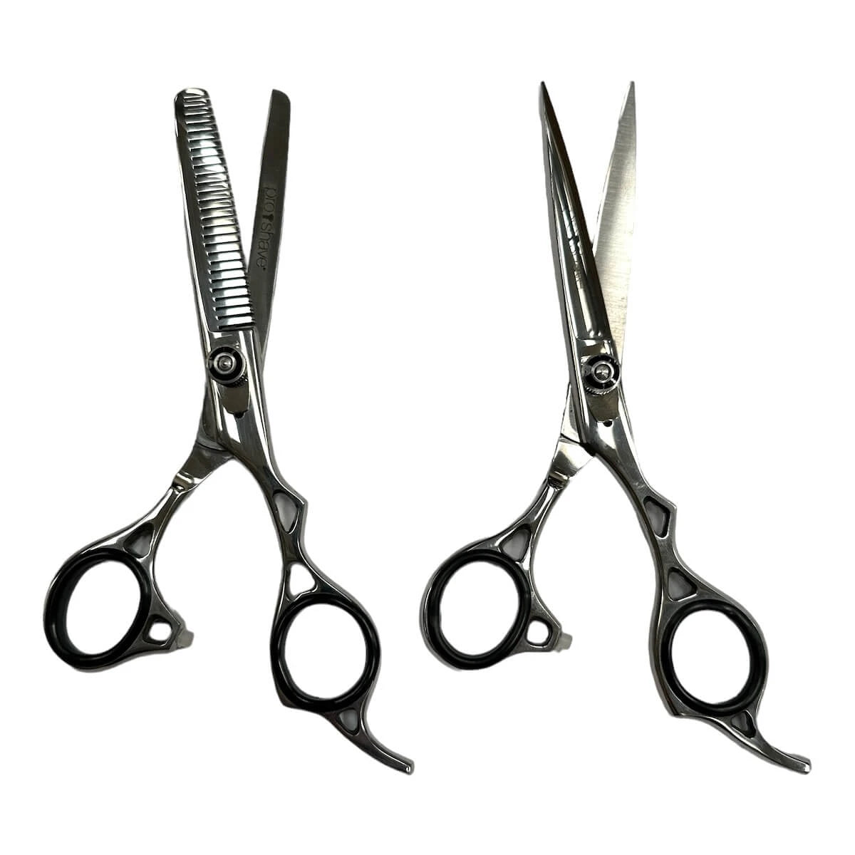 Friseurschere, Sets von Friseurscheren und Ausdünnungsscheren, Chrom