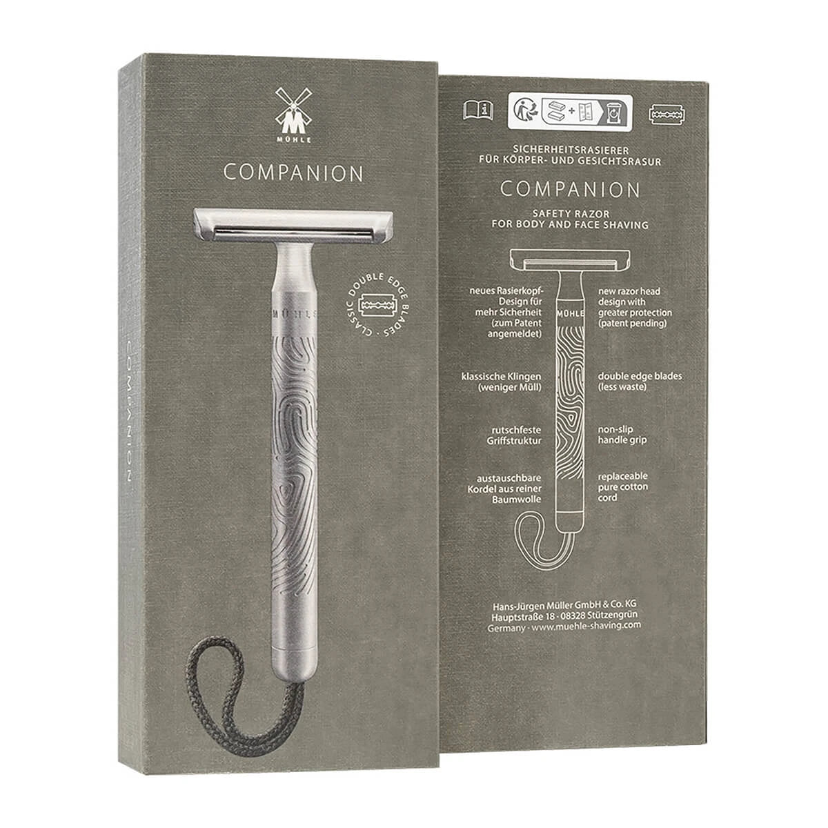 Companion DE-Rasierhobel, Unisex, Grau