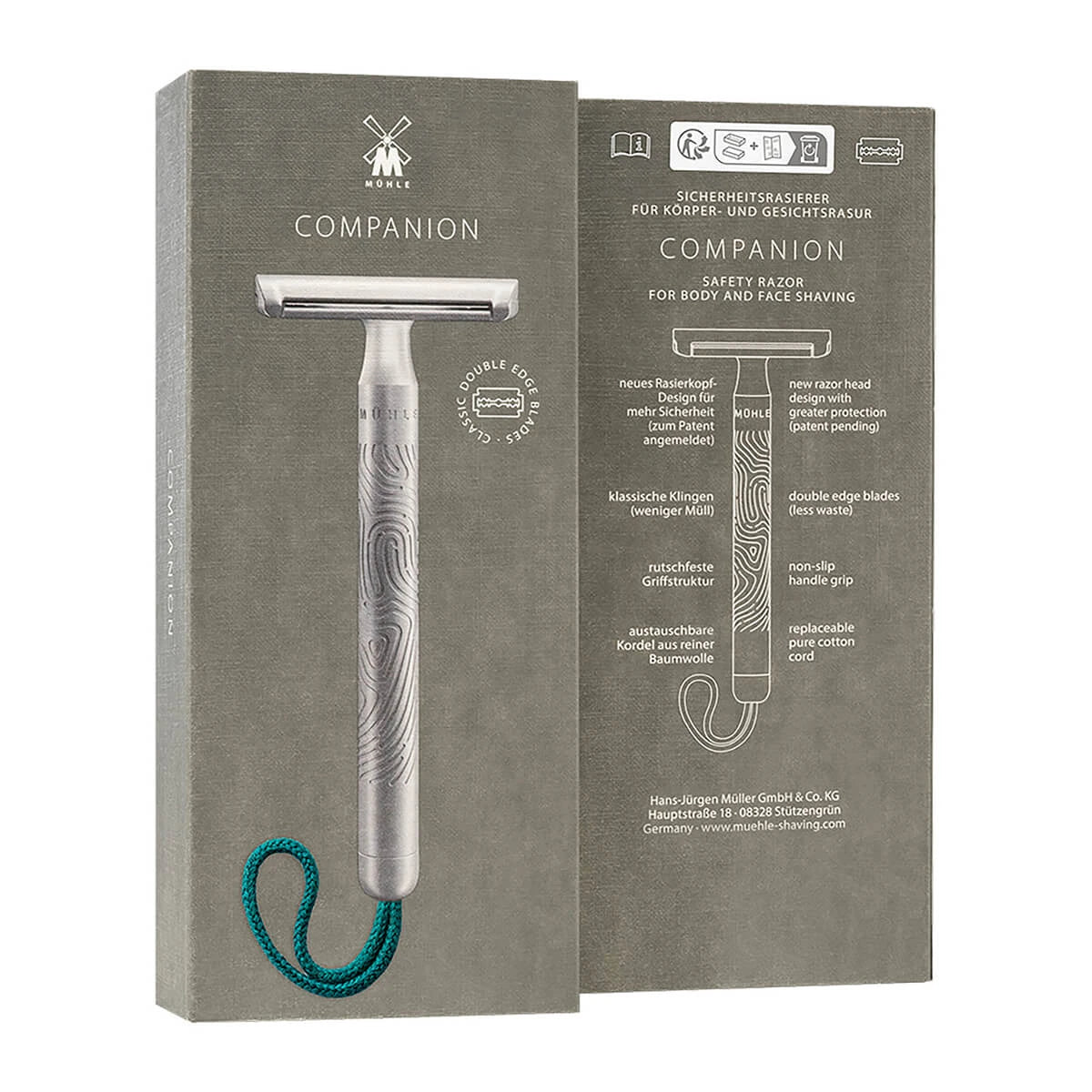 Companion DE-Rasierhobel, Unisex, Türkis