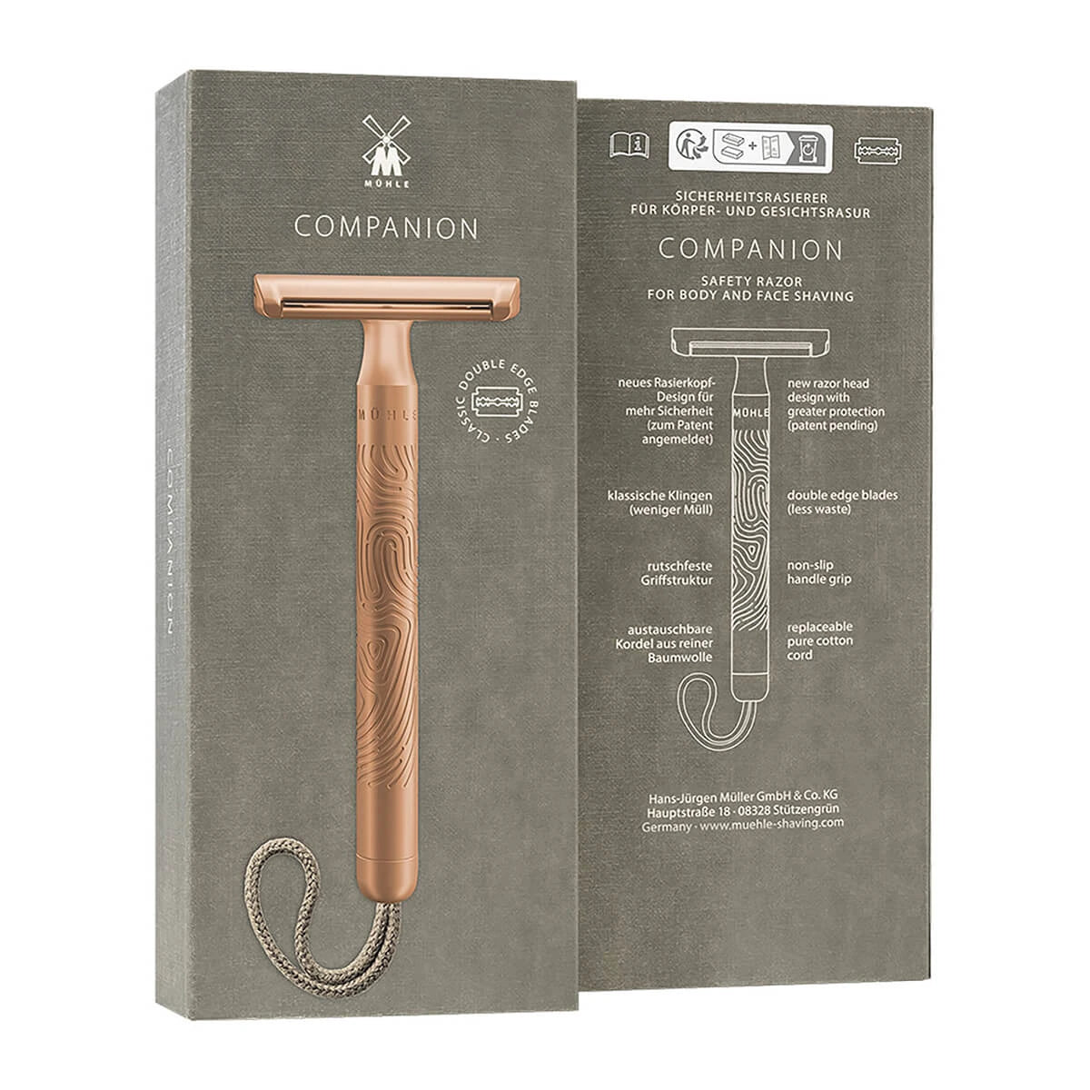 Companion DE-Rasierhobel, Unisex, Rosegold