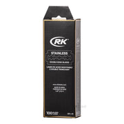 RK Shaving Stainless DE Rasierklingen, 1 Bar, 20x5 Stück (100 Stück)