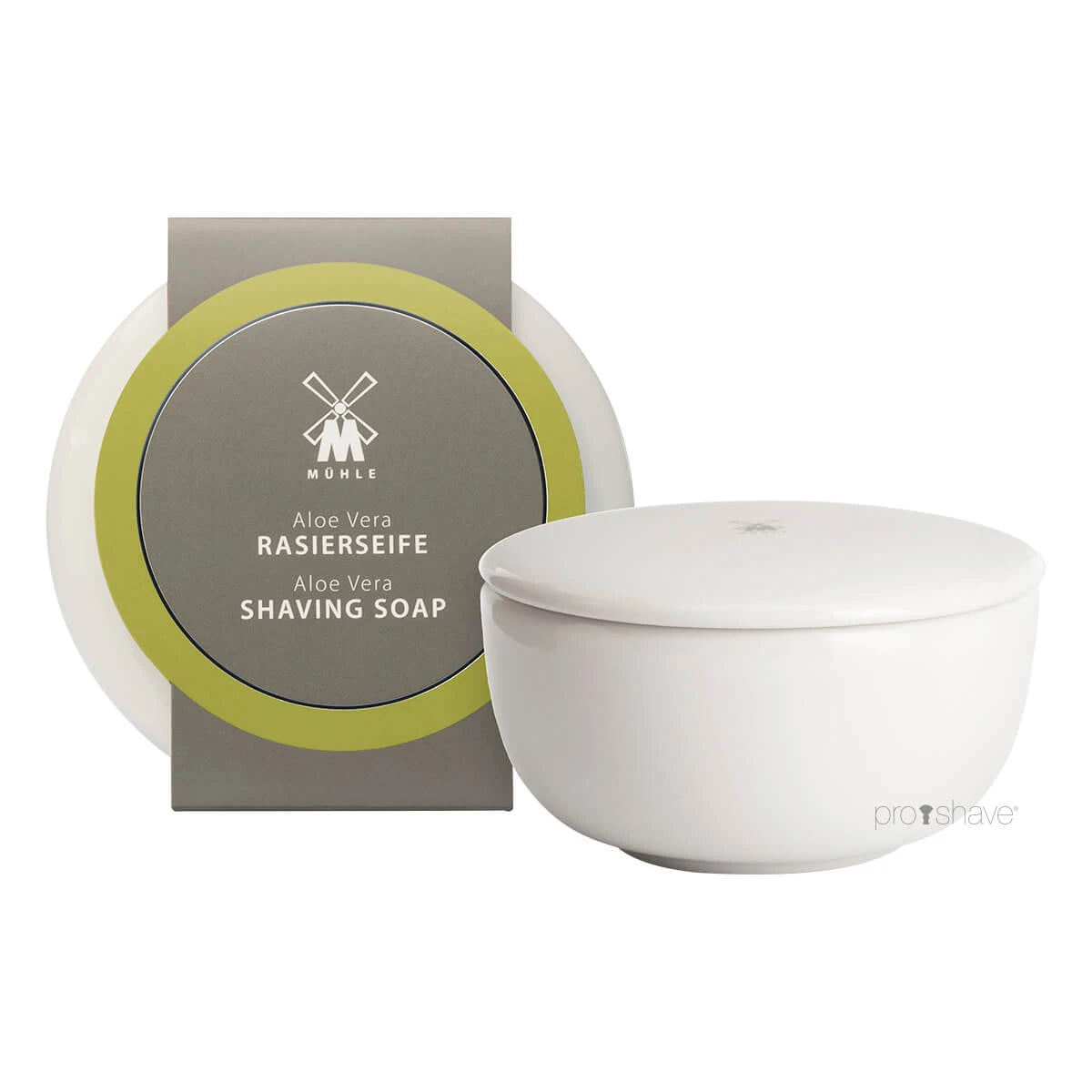 Rasierseife in Porzellanschale, Aloe Vera, 65 gr.