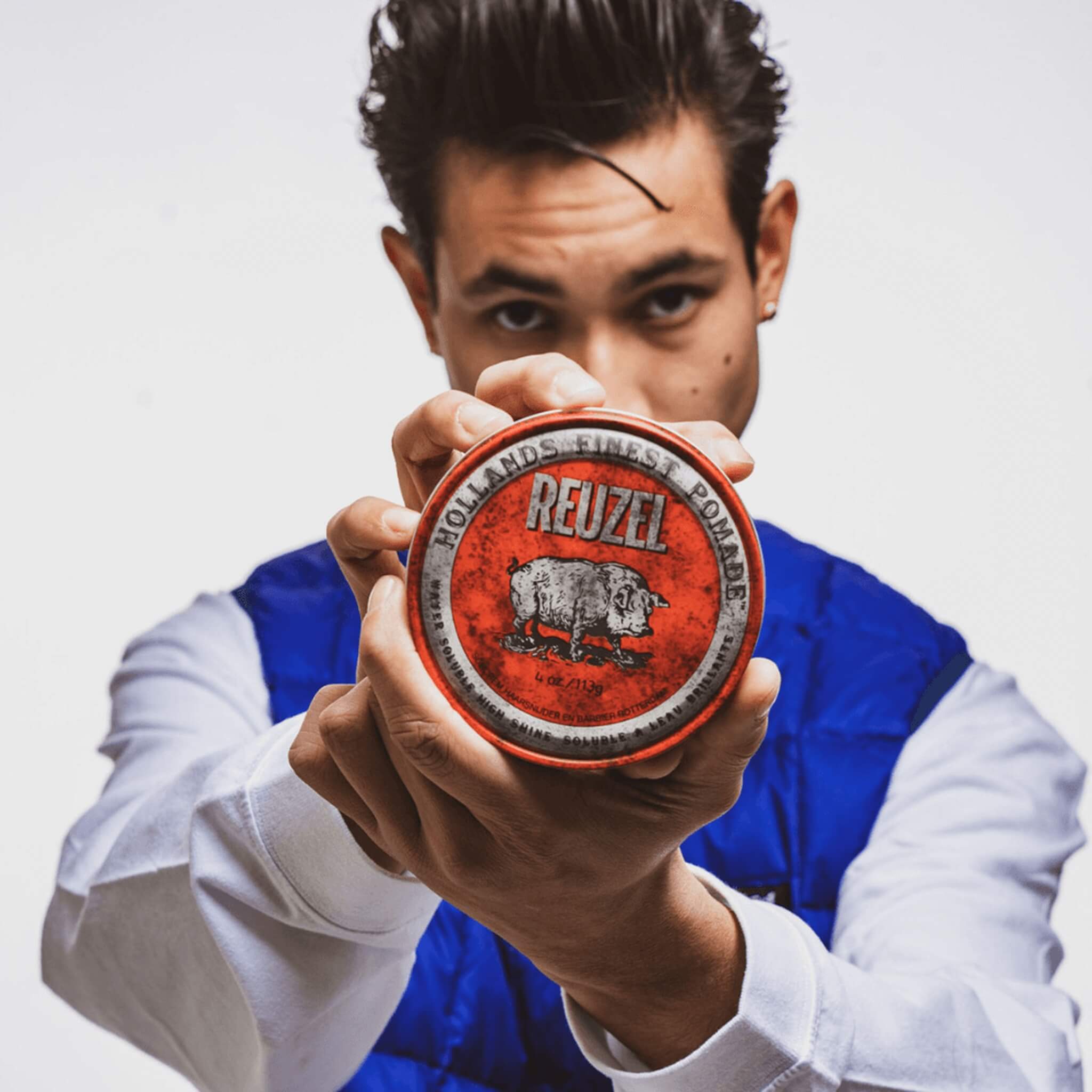 Rote wasserlösliche Pomade - Hochglanz, 95 g.